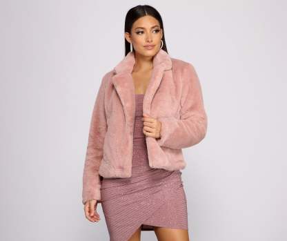 Cuddle Weather Faux Fur Jacket - Lady Occasions