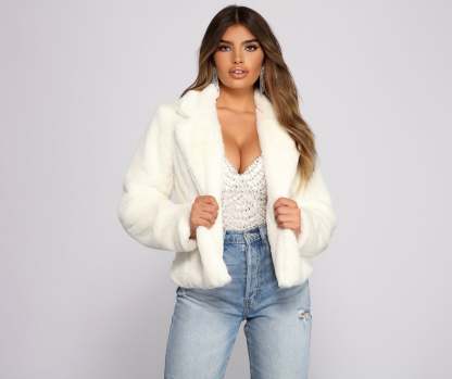 Cuddle Weather Faux Fur Jacket - Lady Occasions