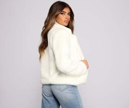 Cuddle Weather Faux Fur Jacket - Lady Occasions