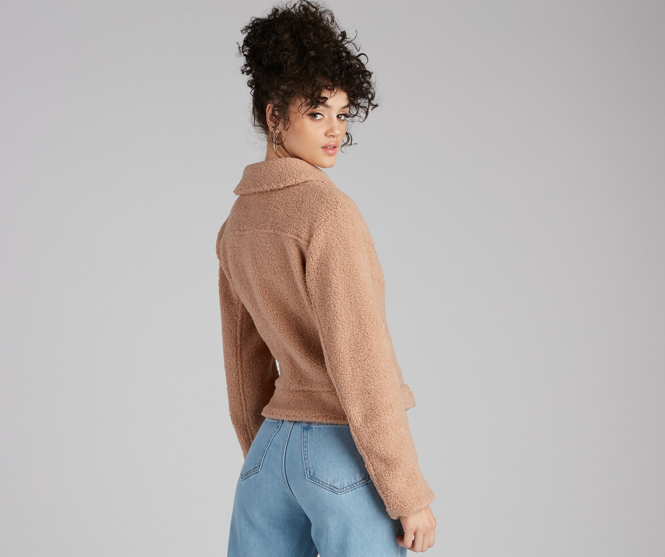Cozy Always Faux Sherpa Moto Jacket - Lady Occasions