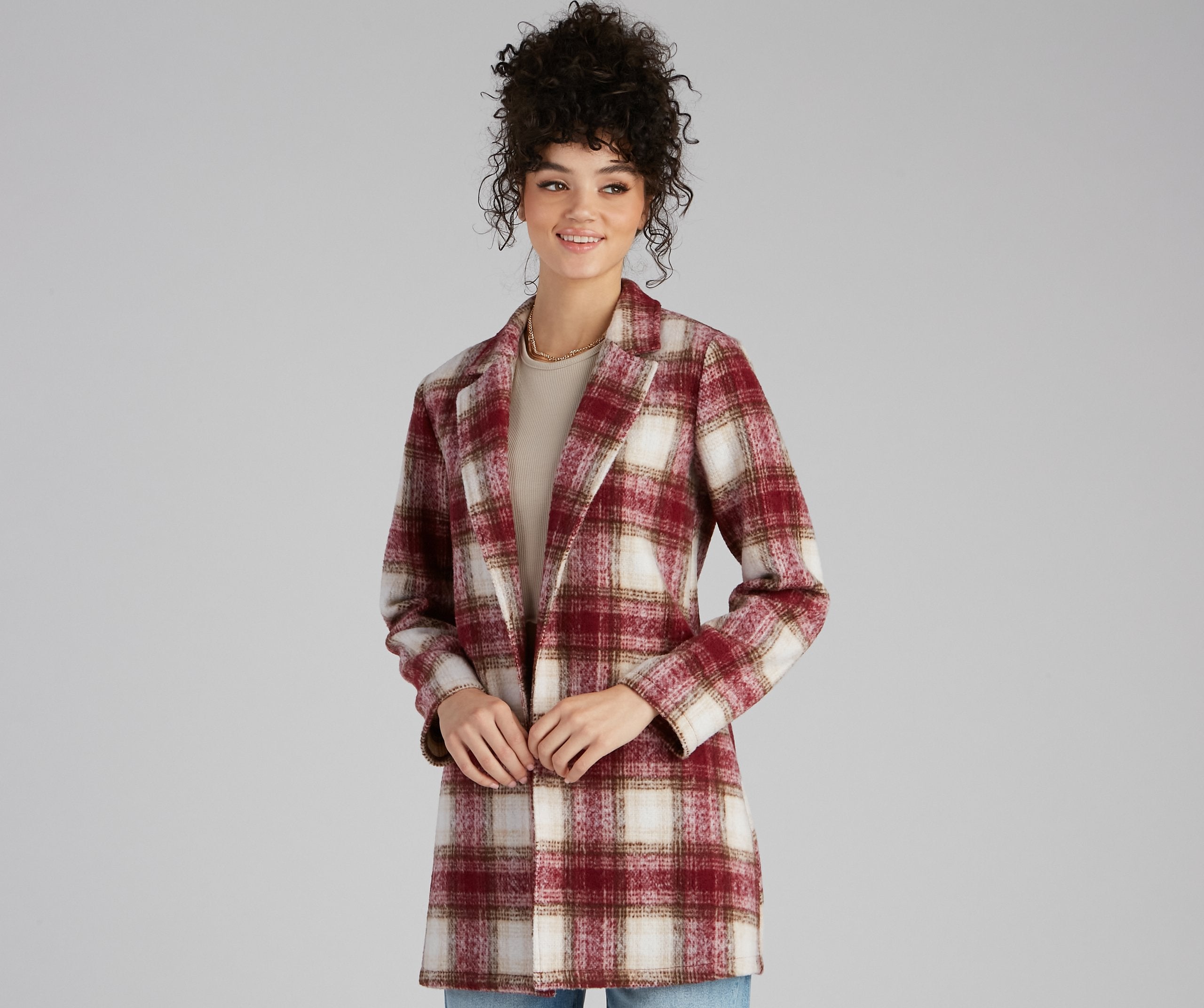 Major Chic Faux Wool Coat - Lady Occasions