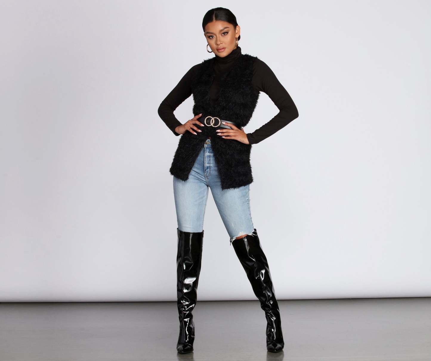 Pretty And Posh Faux Fur Vest - Lady Occasions