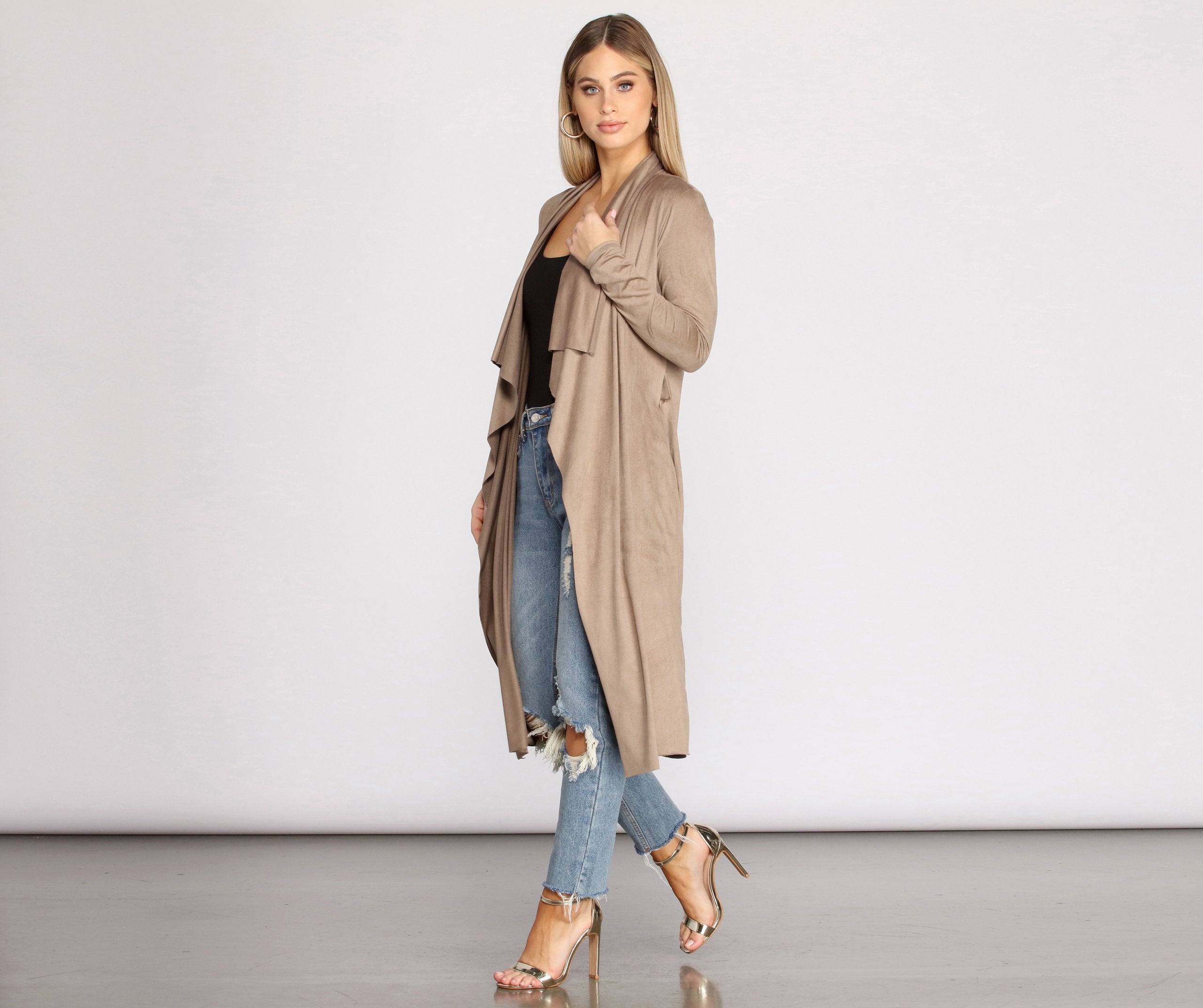 On The Town Suede Trench - Lady Occasions