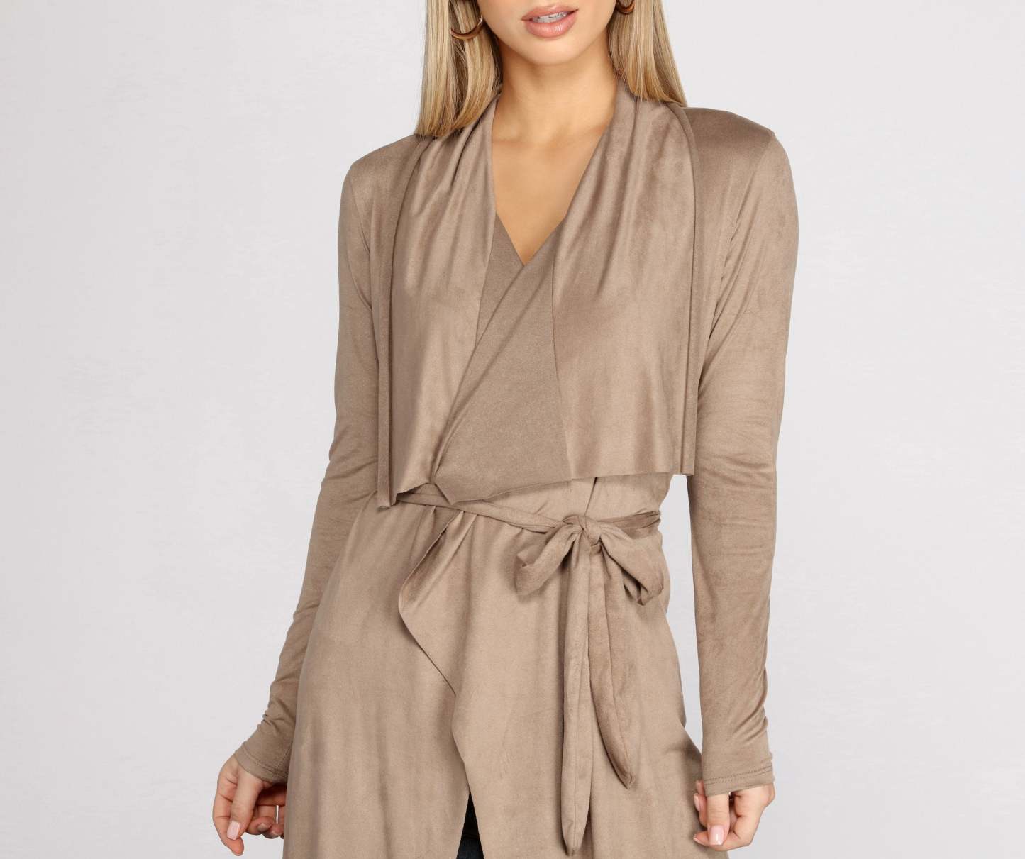 On The Town Suede Trench - Lady Occasions