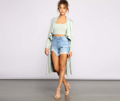 On The Town Suede Trench - Lady Occasions