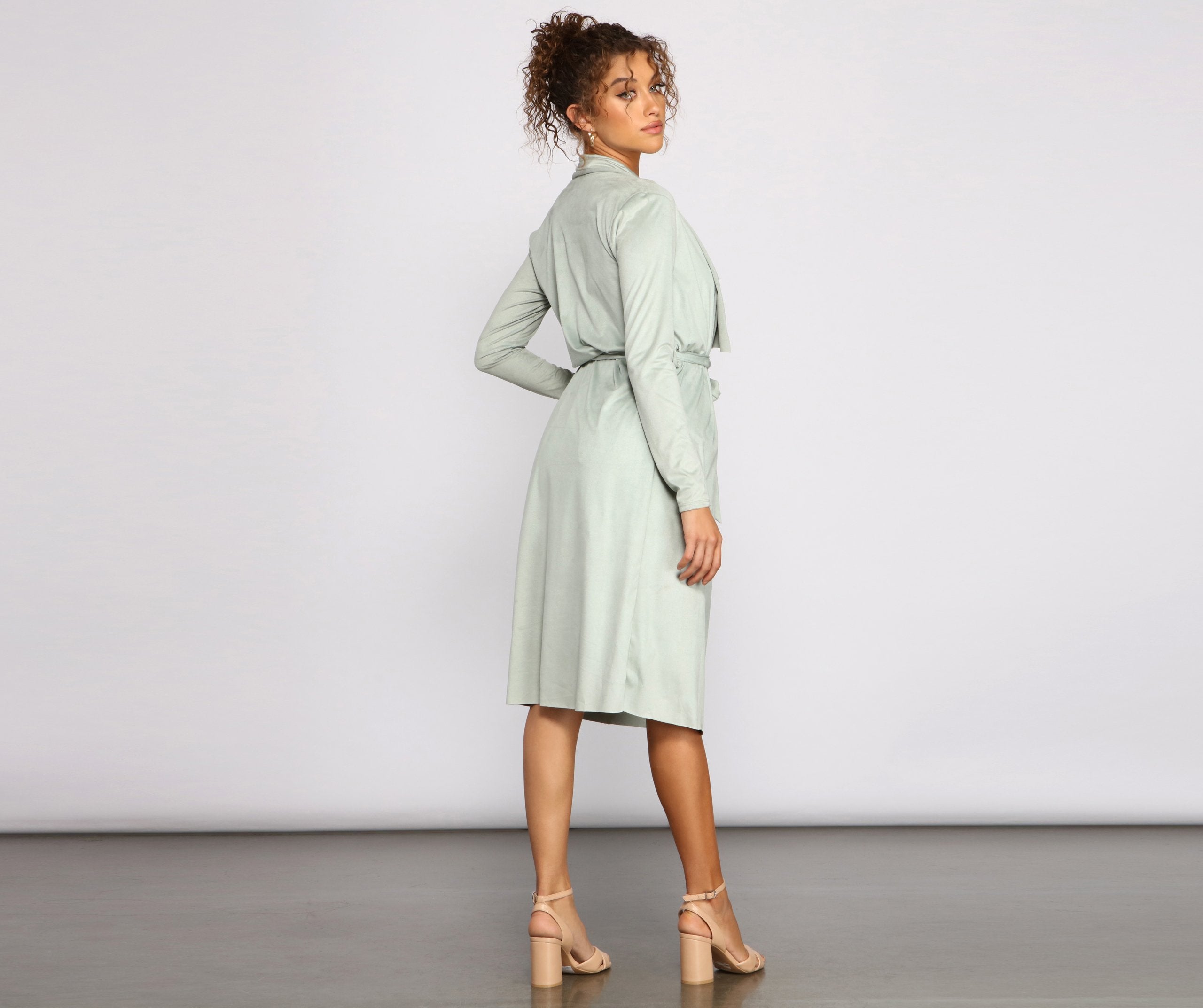 On The Town Suede Trench - Lady Occasions