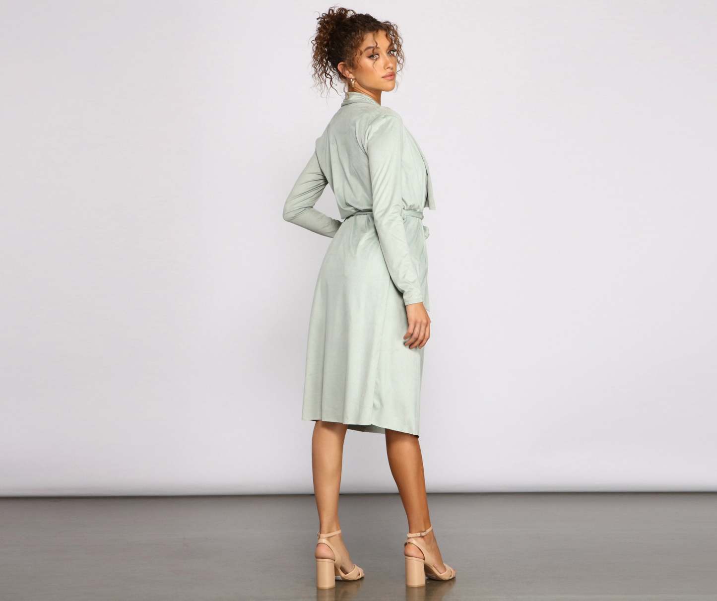 On The Town Suede Trench - Lady Occasions