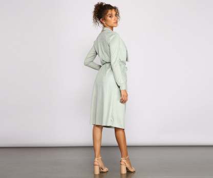 On The Town Suede Trench - Lady Occasions
