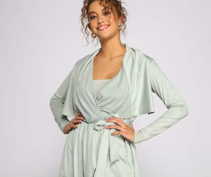 On The Town Suede Trench - Lady Occasions