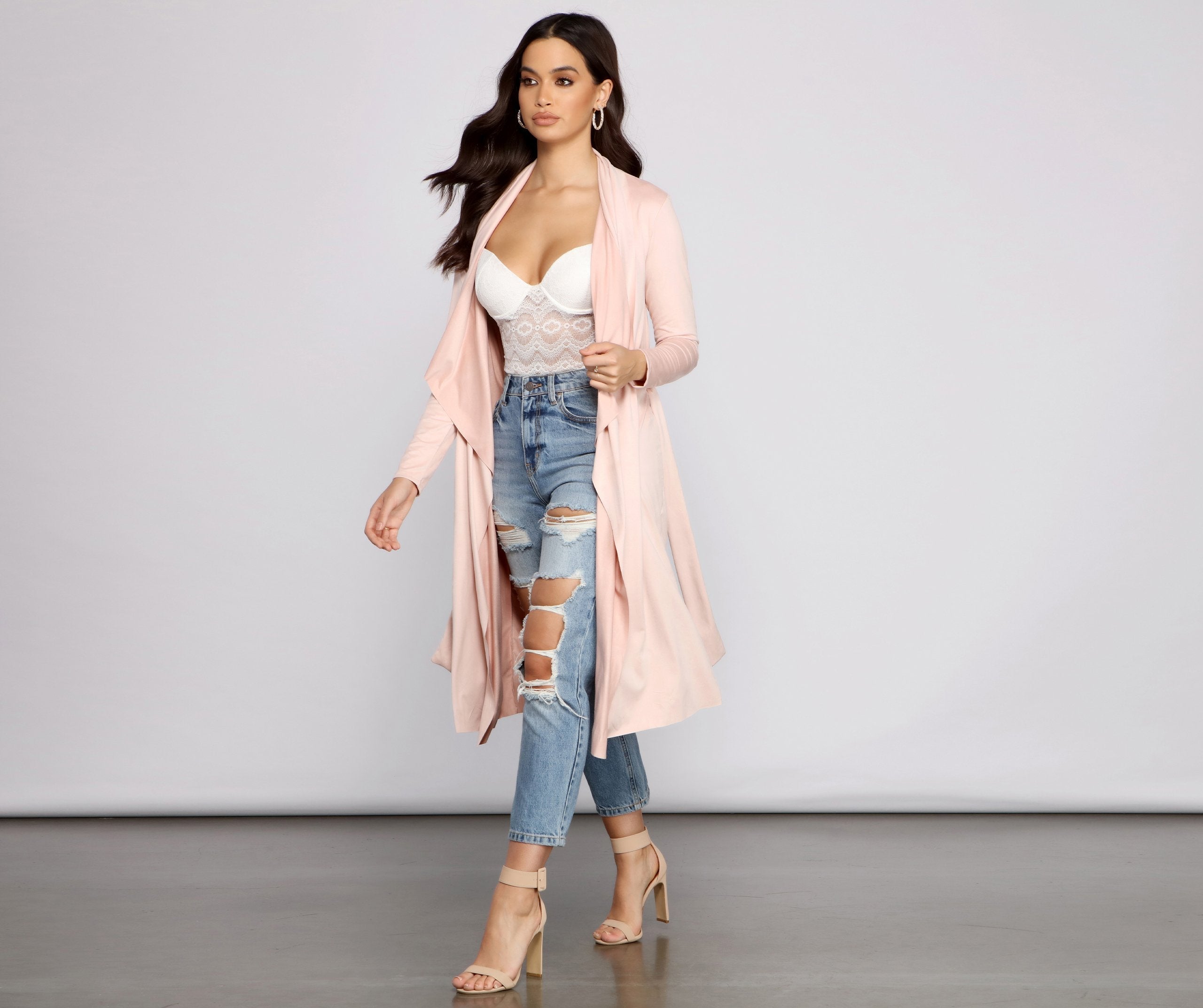 On The Town Suede Trench - Lady Occasions