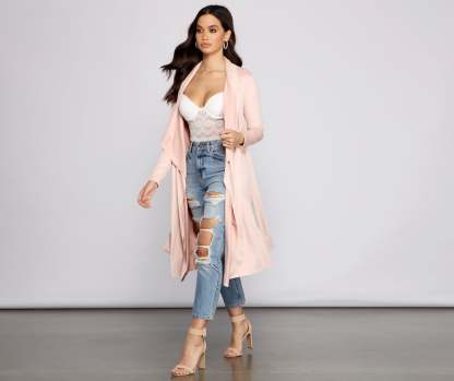On The Town Suede Trench - Lady Occasions