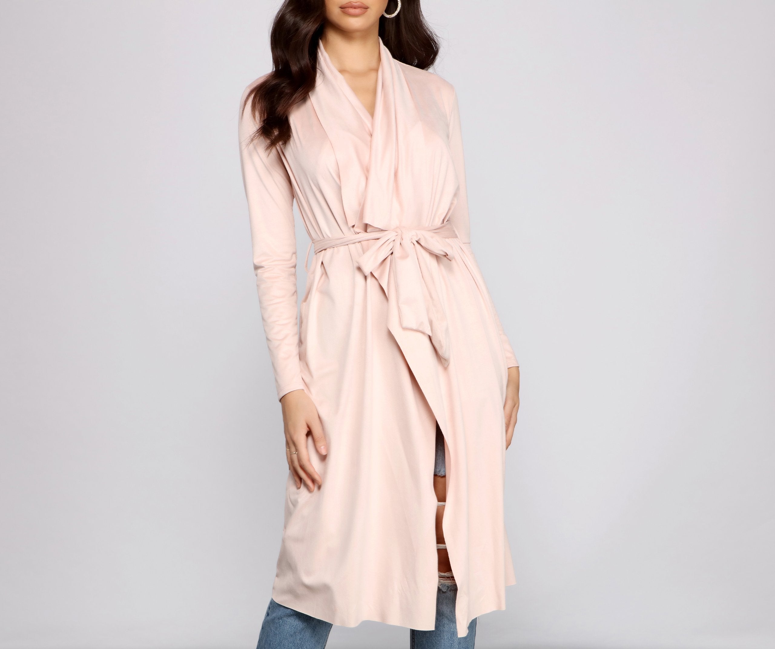 On The Town Suede Trench - Lady Occasions