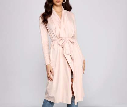 On The Town Suede Trench - Lady Occasions