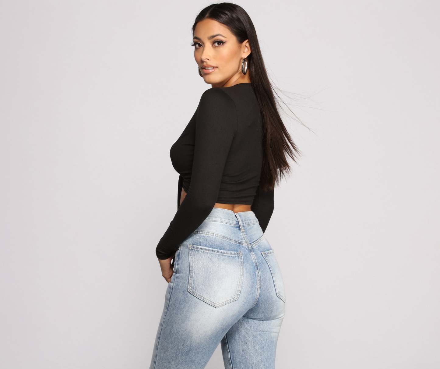 Falling For Basics Tie-Front Top - Lady Occasions