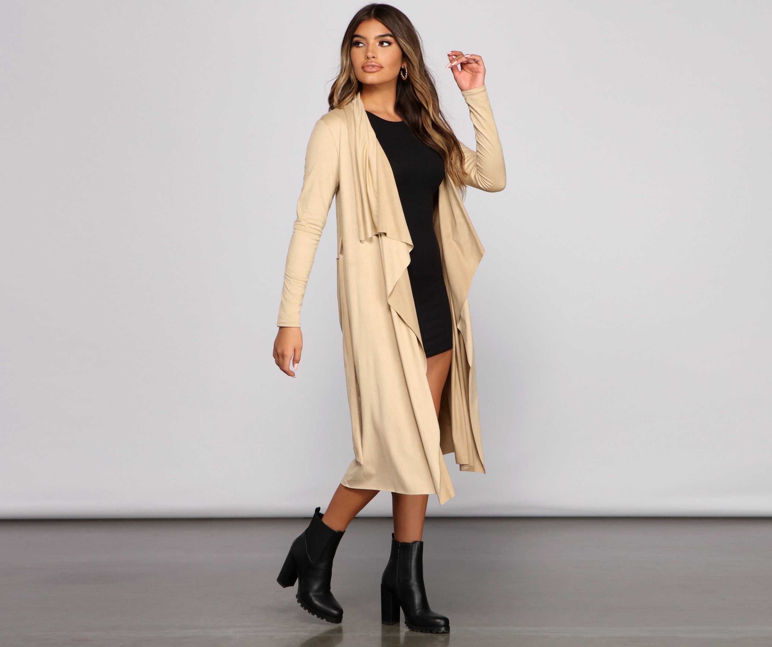 On The Town Suede Trench - Lady Occasions