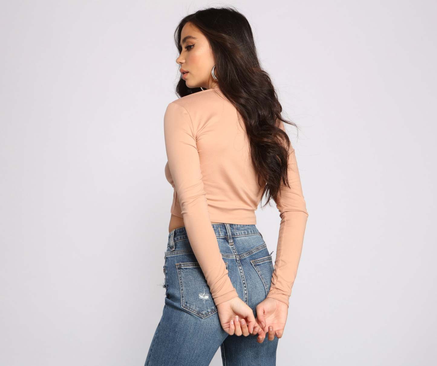 Falling For Basics Tie-Front Top - Lady Occasions