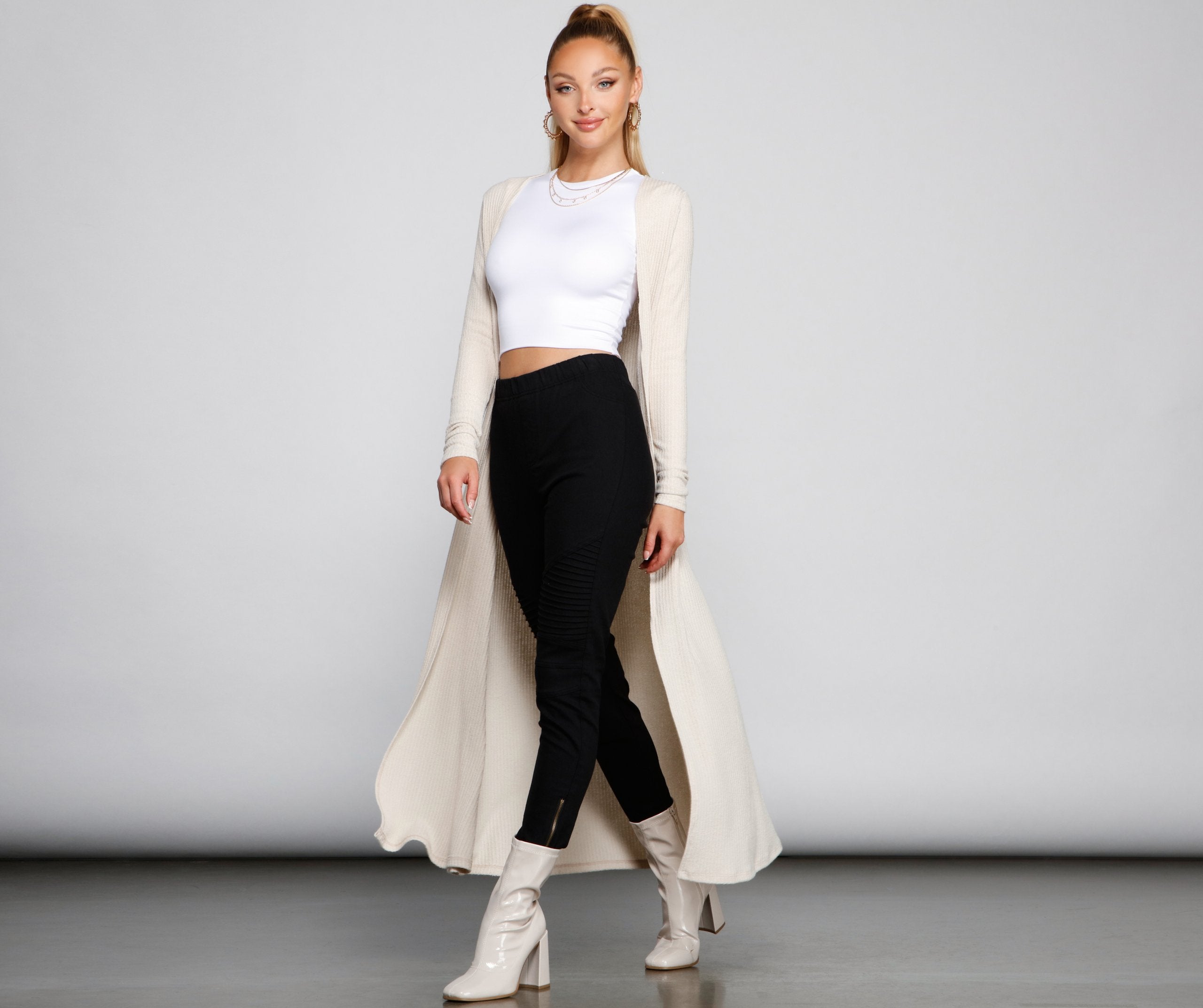 Keeping Knit Cozy Basic Duster - Lady Occasions