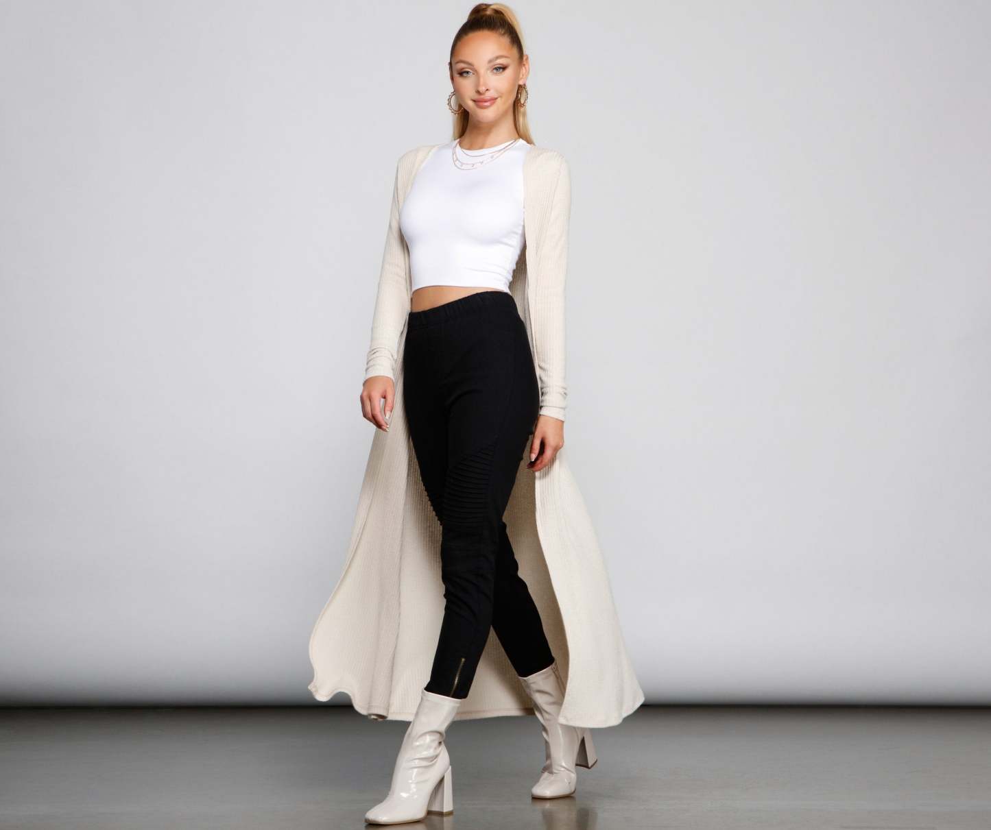 Keeping Knit Cozy Basic Duster - Lady Occasions