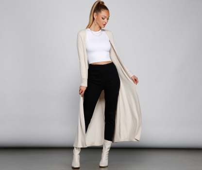 Keeping Knit Cozy Basic Duster - Lady Occasions