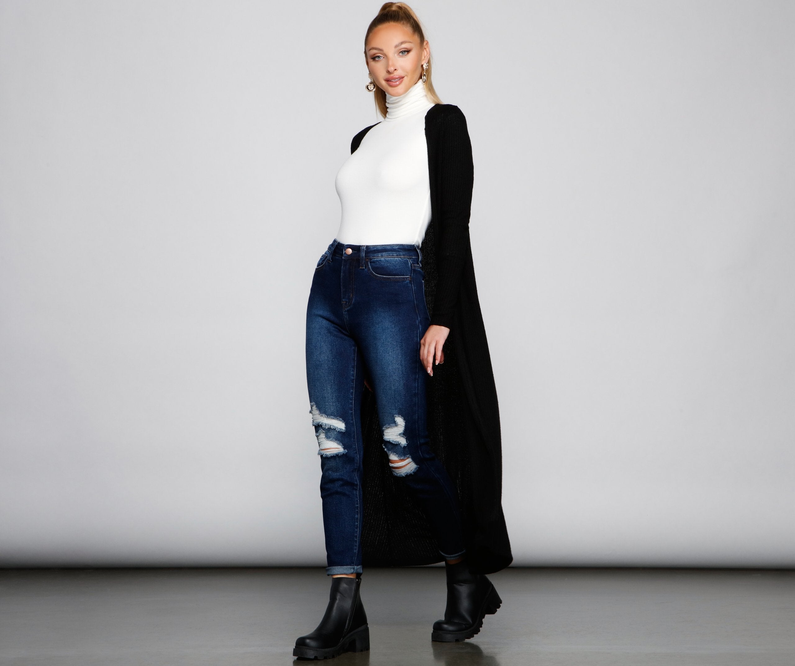 Keeping Knit Cozy Basic Duster - Lady Occasions