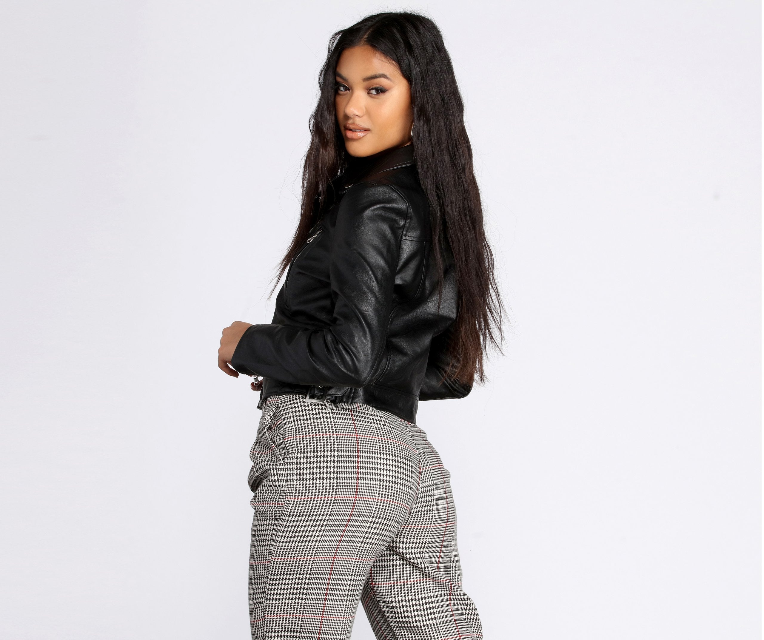 Free Bird Faux Leather Moto Jacket - Lady Occasions
