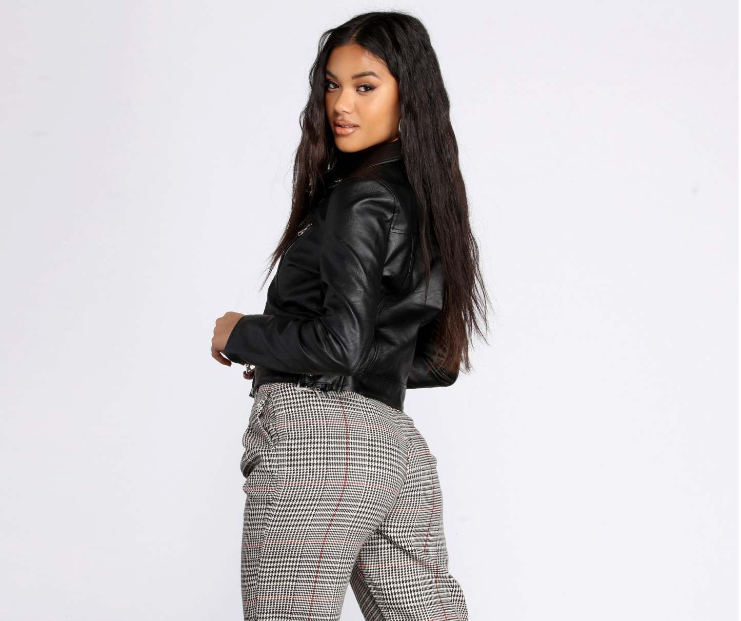 Free Bird Faux Leather Moto Jacket - Lady Occasions