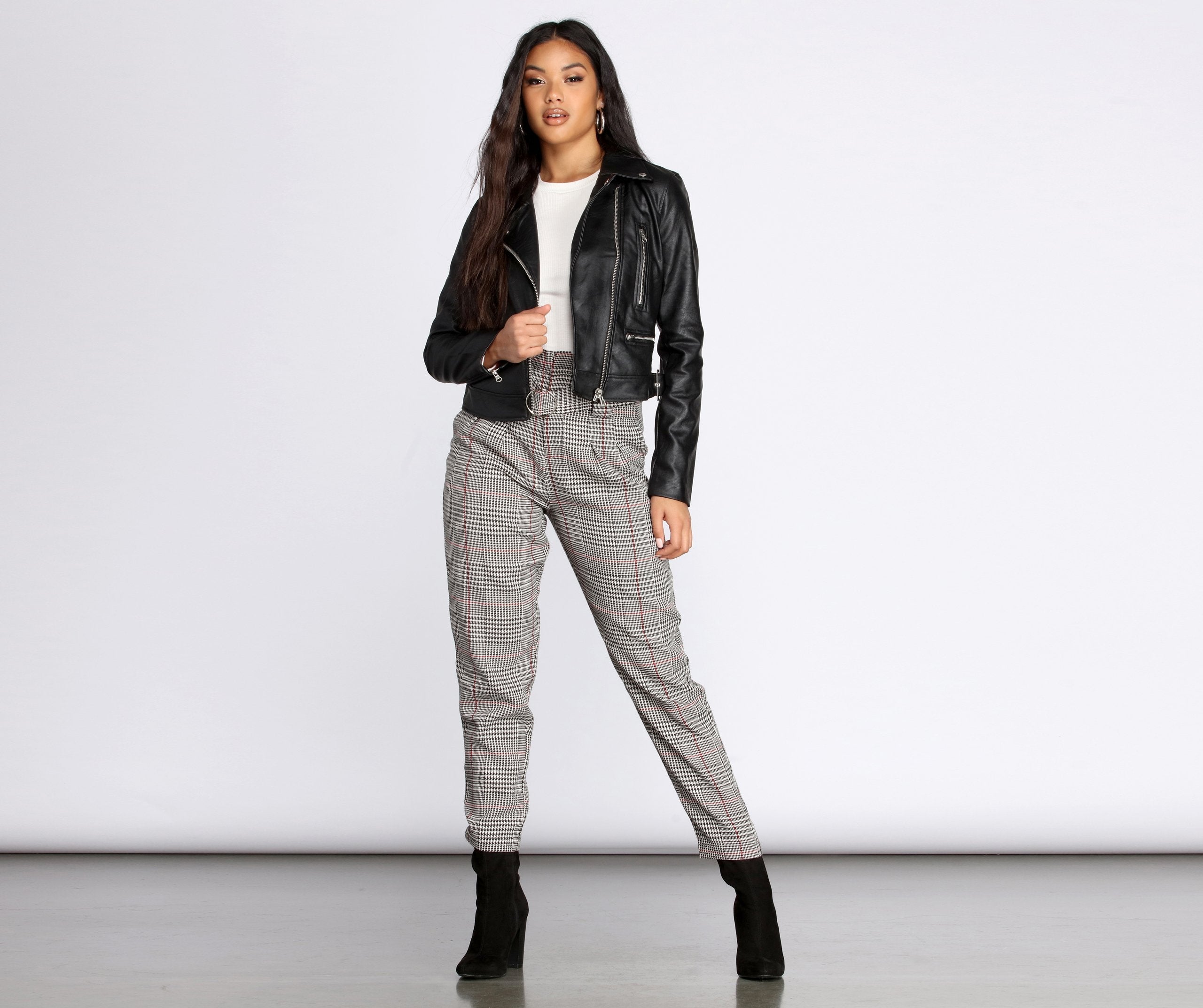 Free Bird Faux Leather Moto Jacket - Lady Occasions