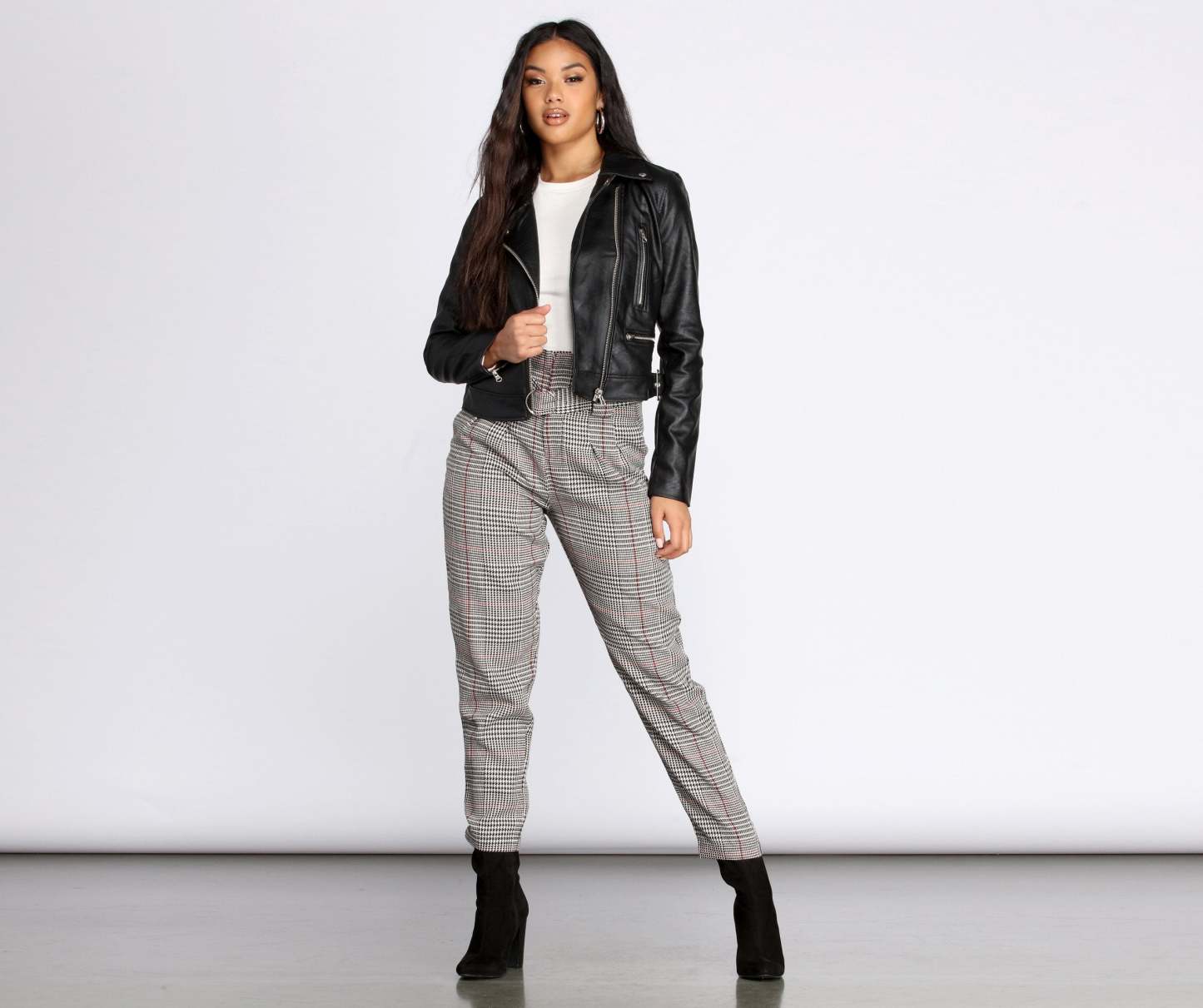 Free Bird Faux Leather Moto Jacket - Lady Occasions
