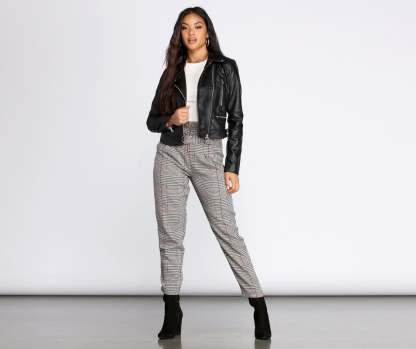 Free Bird Faux Leather Moto Jacket - Lady Occasions