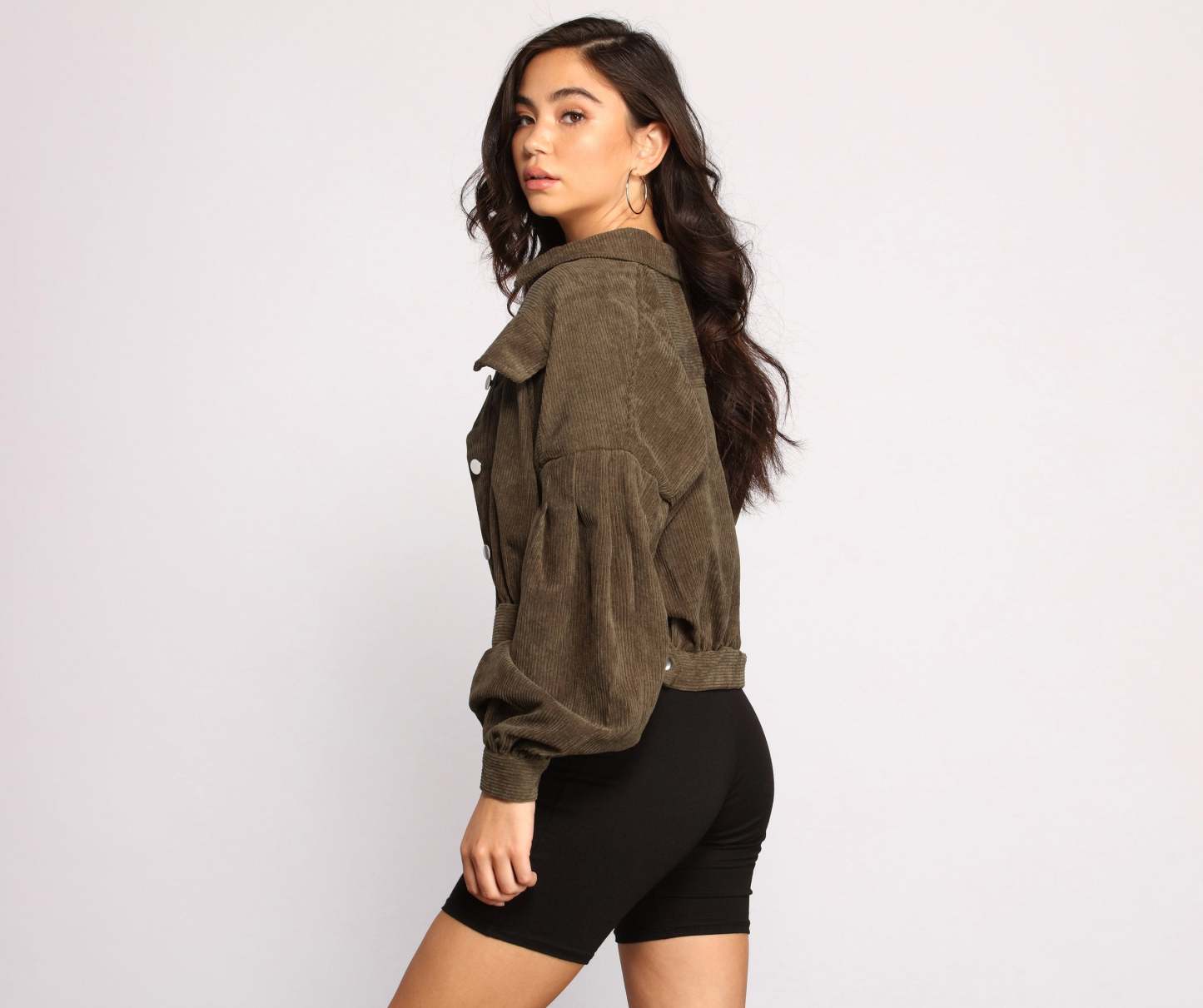 Casually Cute Button-Front Corduroy Jacket - Lady Occasions