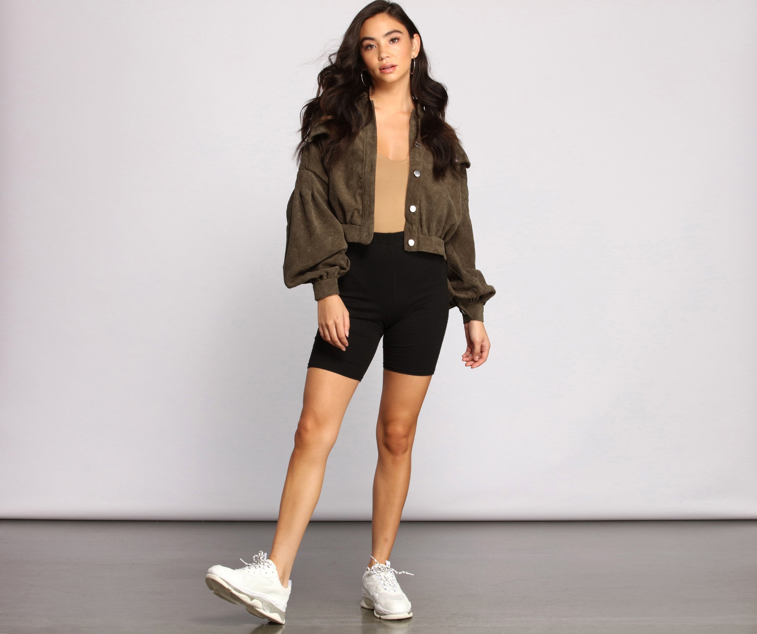 Casually Cute Button-Front Corduroy Jacket - Lady Occasions