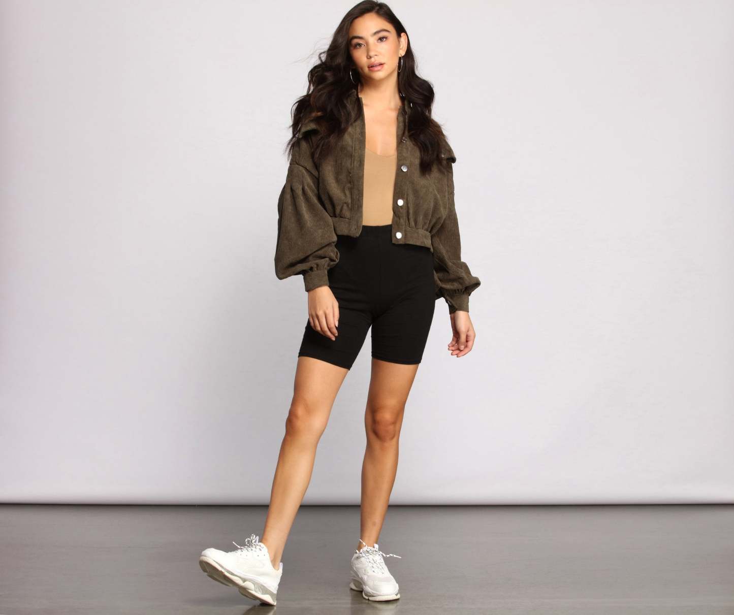 Casually Cute Button-Front Corduroy Jacket - Lady Occasions