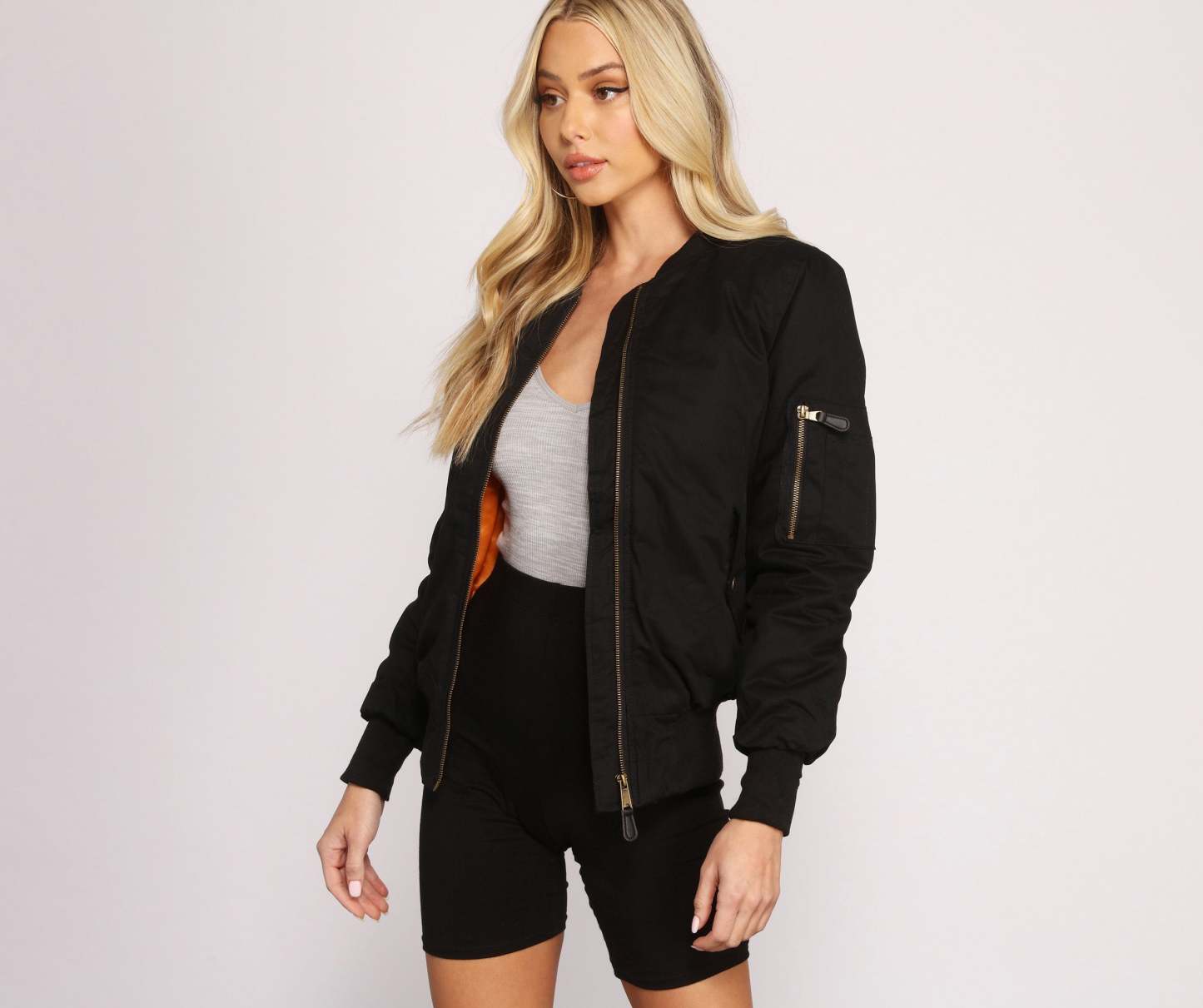 Edgy Chic Bomber Jacket - Lady Occasions