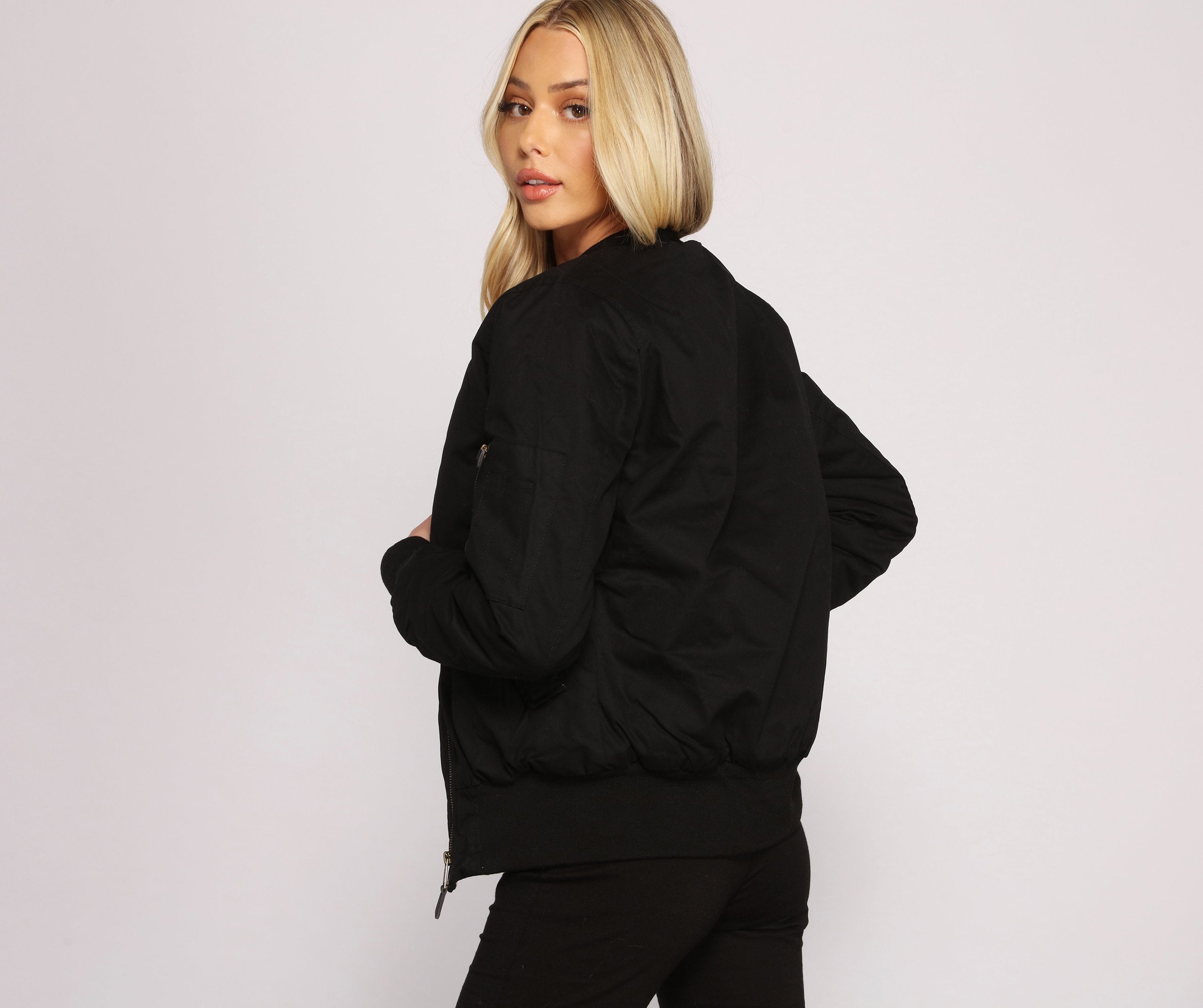 Edgy Chic Bomber Jacket - Lady Occasions