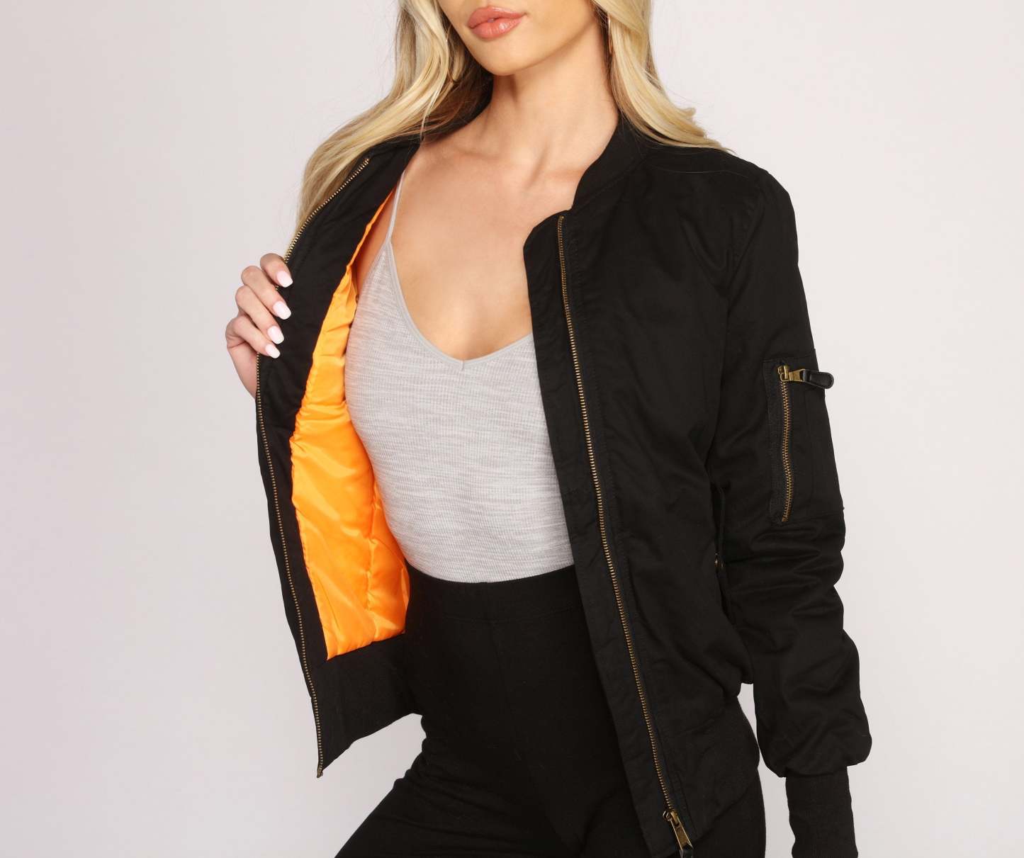 Edgy Chic Bomber Jacket - Lady Occasions