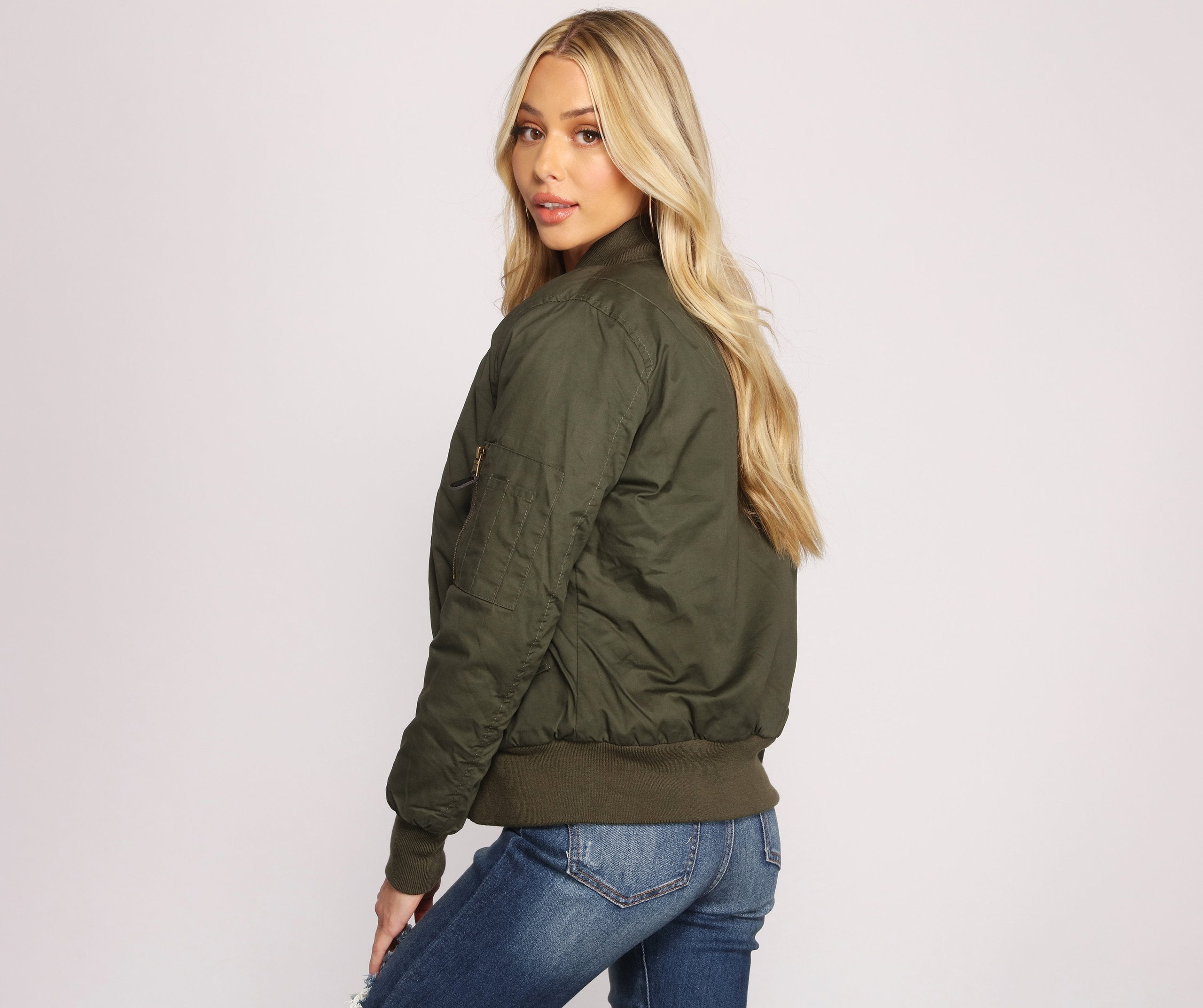 Edgy Chic Bomber Jacket - Lady Occasions