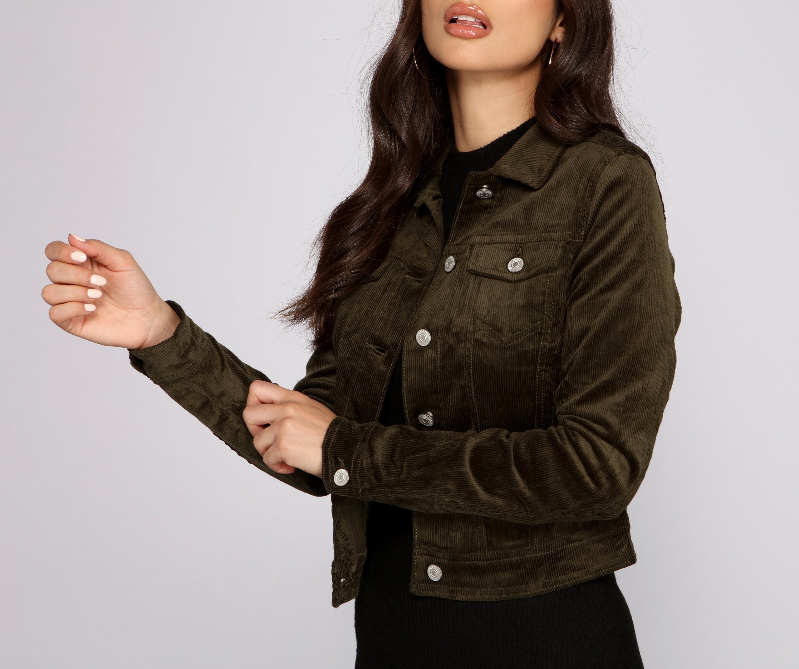 On That Basic Vibe Corduroy Jacket - Lady Occasions