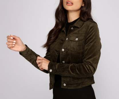 On That Basic Vibe Corduroy Jacket - Lady Occasions