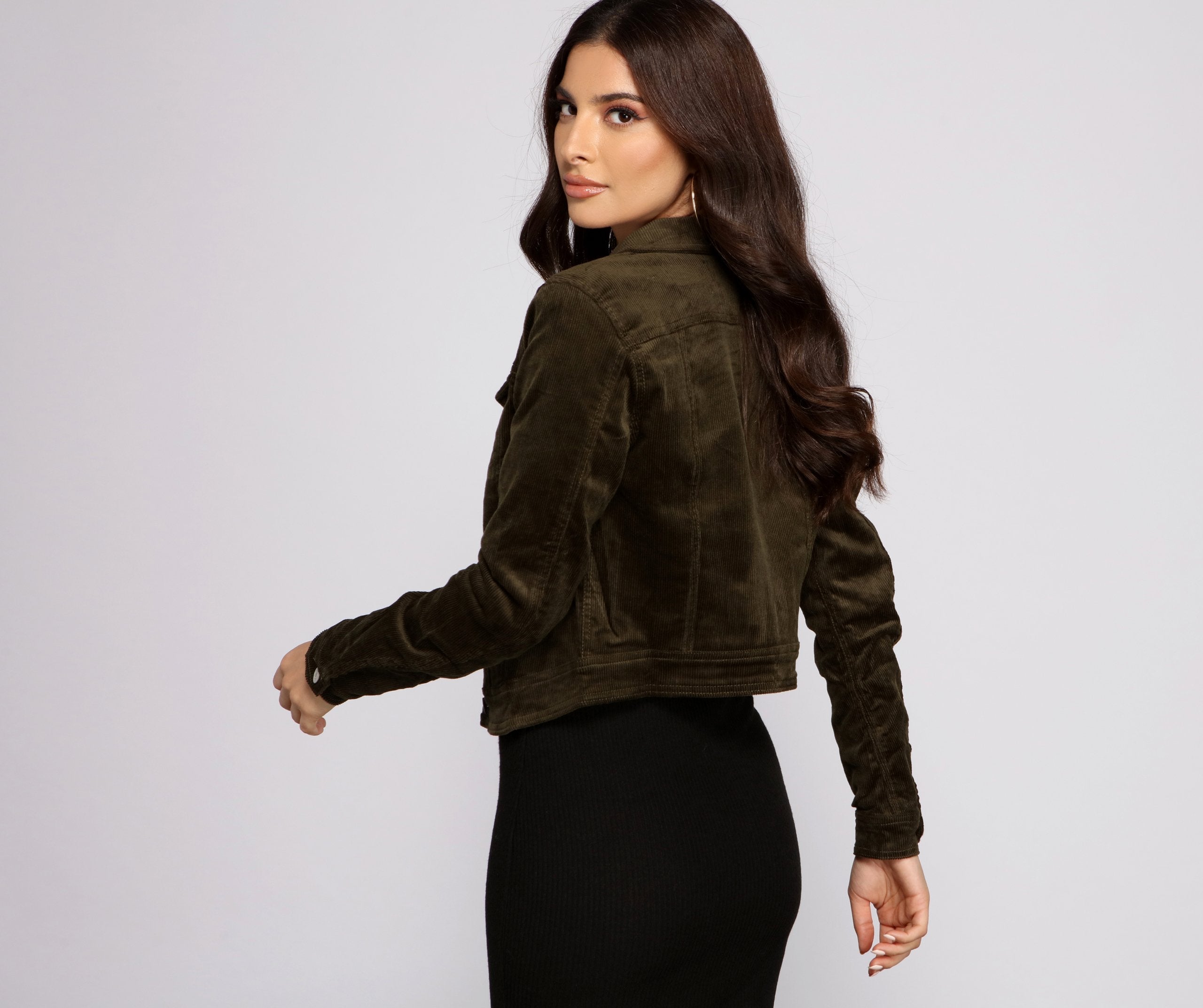 On That Basic Vibe Corduroy Jacket - Lady Occasions