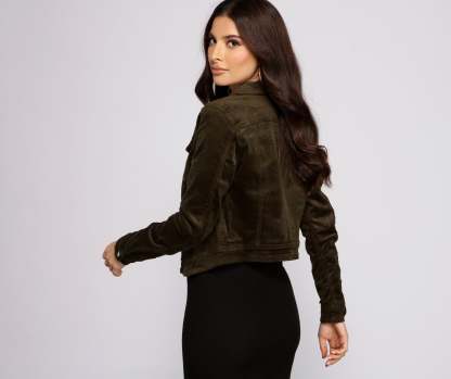 On That Basic Vibe Corduroy Jacket - Lady Occasions