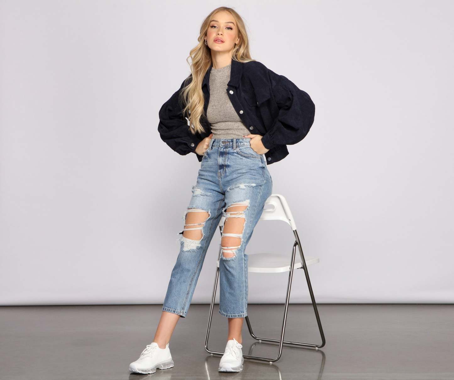 Casually Cute Button-Front Corduroy Jacket - Lady Occasions