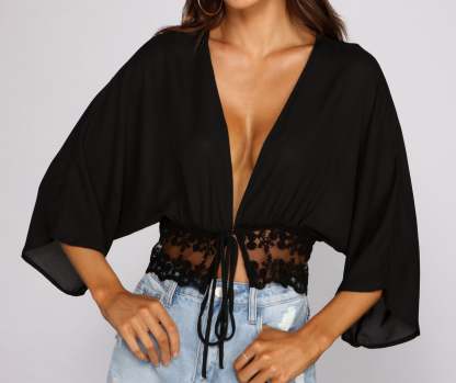 Dreamy And Chic Tie-Front Top - Lady Occasions