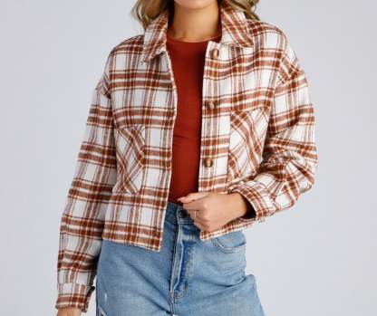 Trendy Layers Flannel Shacket - Lady Occasions