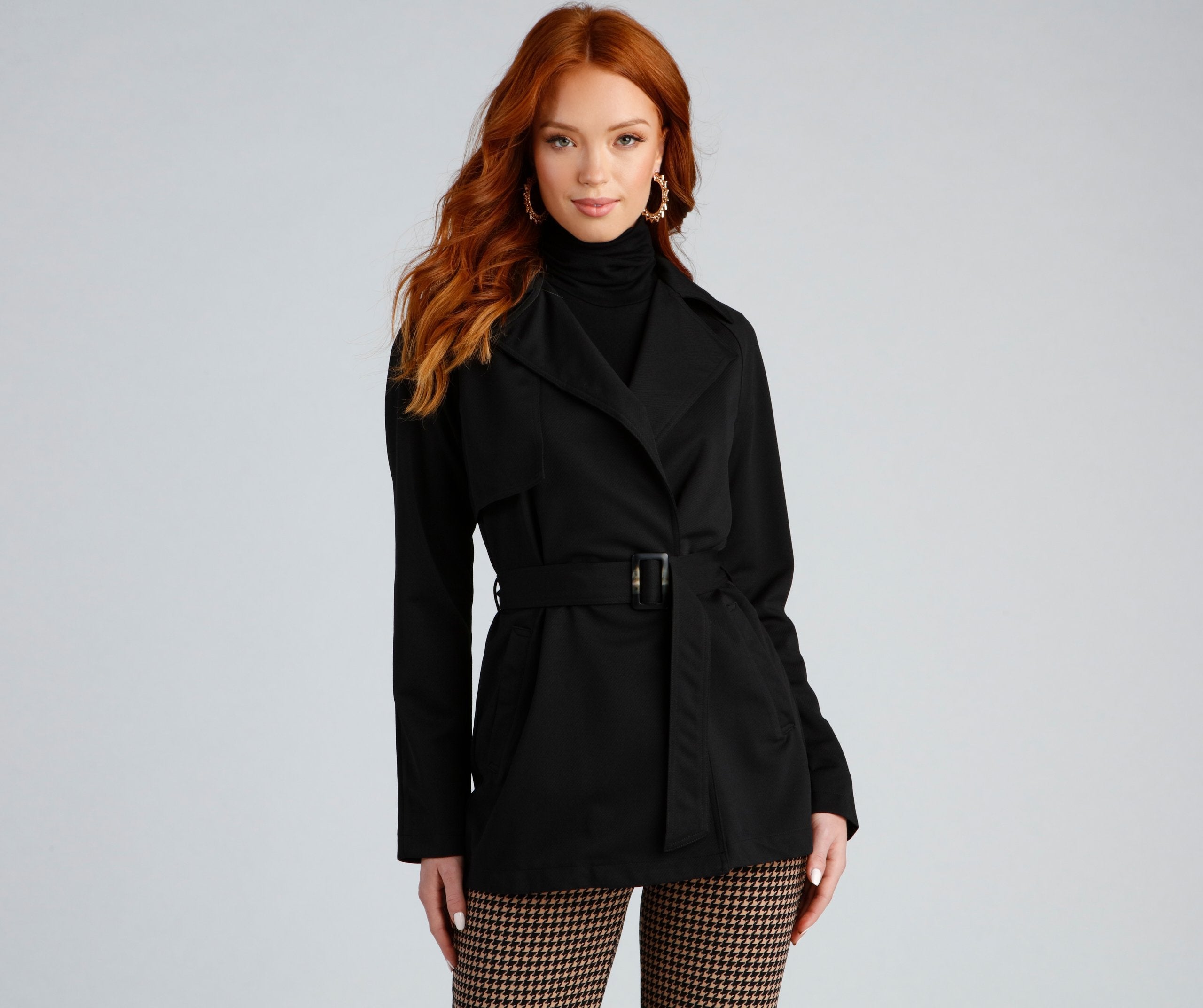 Timelessly Chic Belted Trench Coat - Lady Occasions