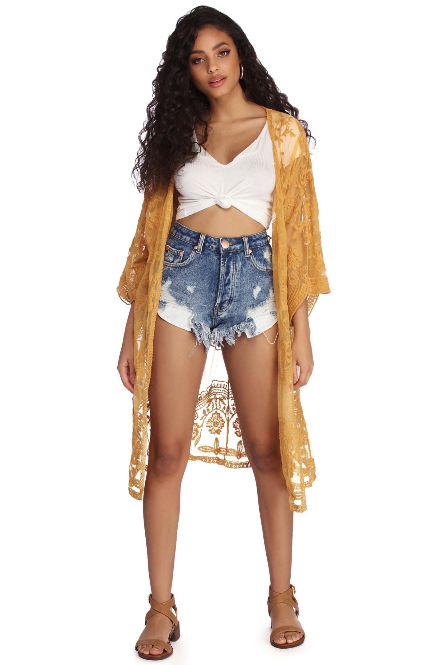 Crochet Babe Lace Kimono - Lady Occasions