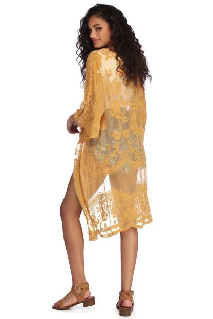 Crochet Babe Lace Kimono - Lady Occasions