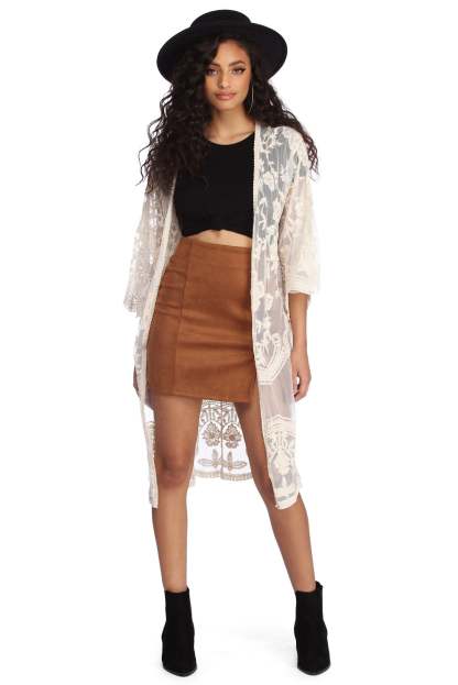 Crochet Babe Lace Kimono - Lady Occasions
