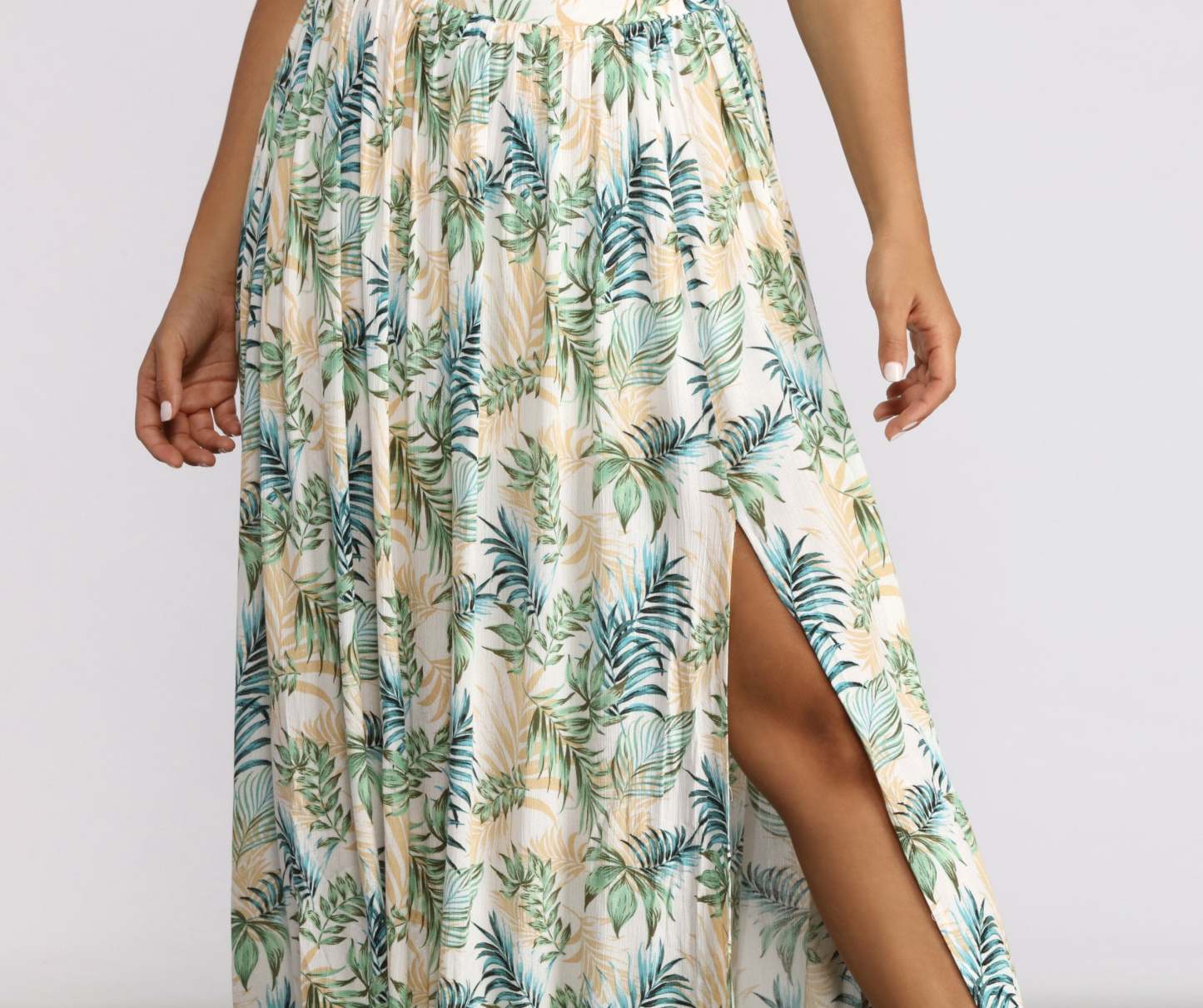Tropical Babe High Slit Maxi Skirt - Lady Occasions