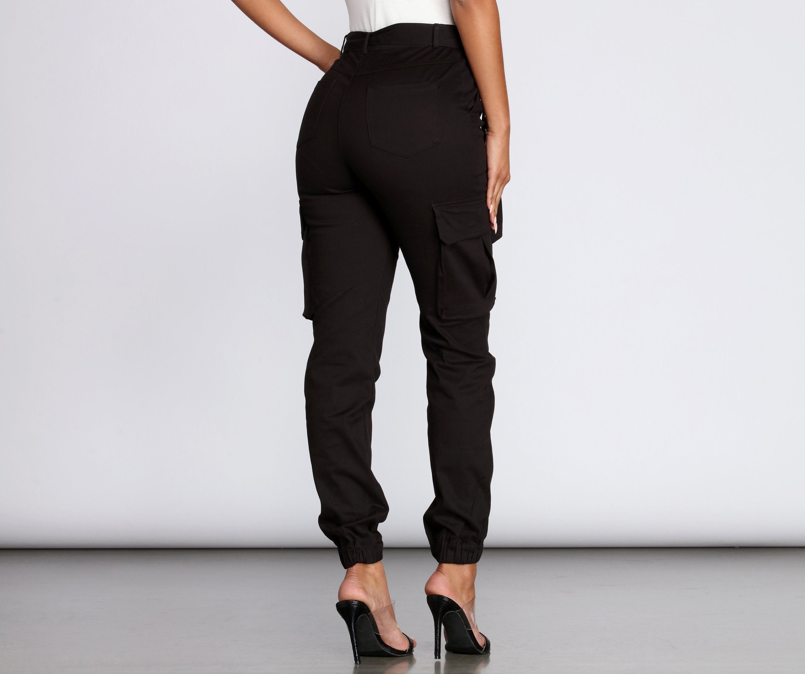 Belted Cutie Cargo Pants - Lady Occasions