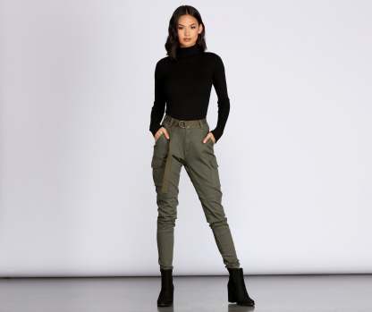 Cutie In Charge Cargo Joggers - Lady Occasions